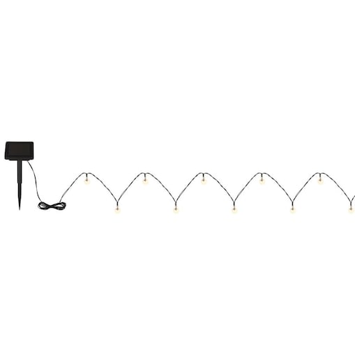 Lampki solarne LED Globo SOLAR 36802-20, 20 punktów świetlnych, ciepłe światło 2700K, IP44, czarne, do ogrodu