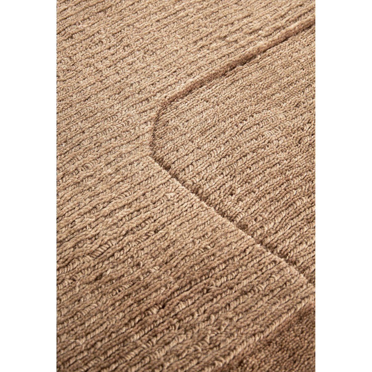 Chodnik wełniany do korytarza 80x250cm, beżowy nowoczesny wzór 3D