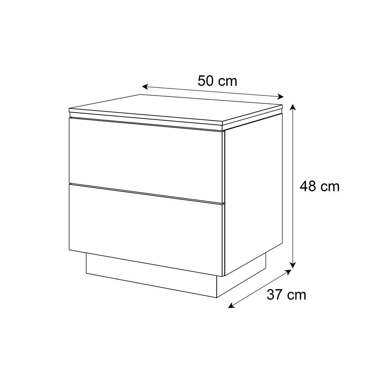 Stolik nocny AURORA II kaszmir stojący LED