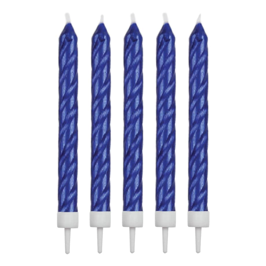 PME Świeczki niebieskie Happy Birthday (16 sztuk) niebieski