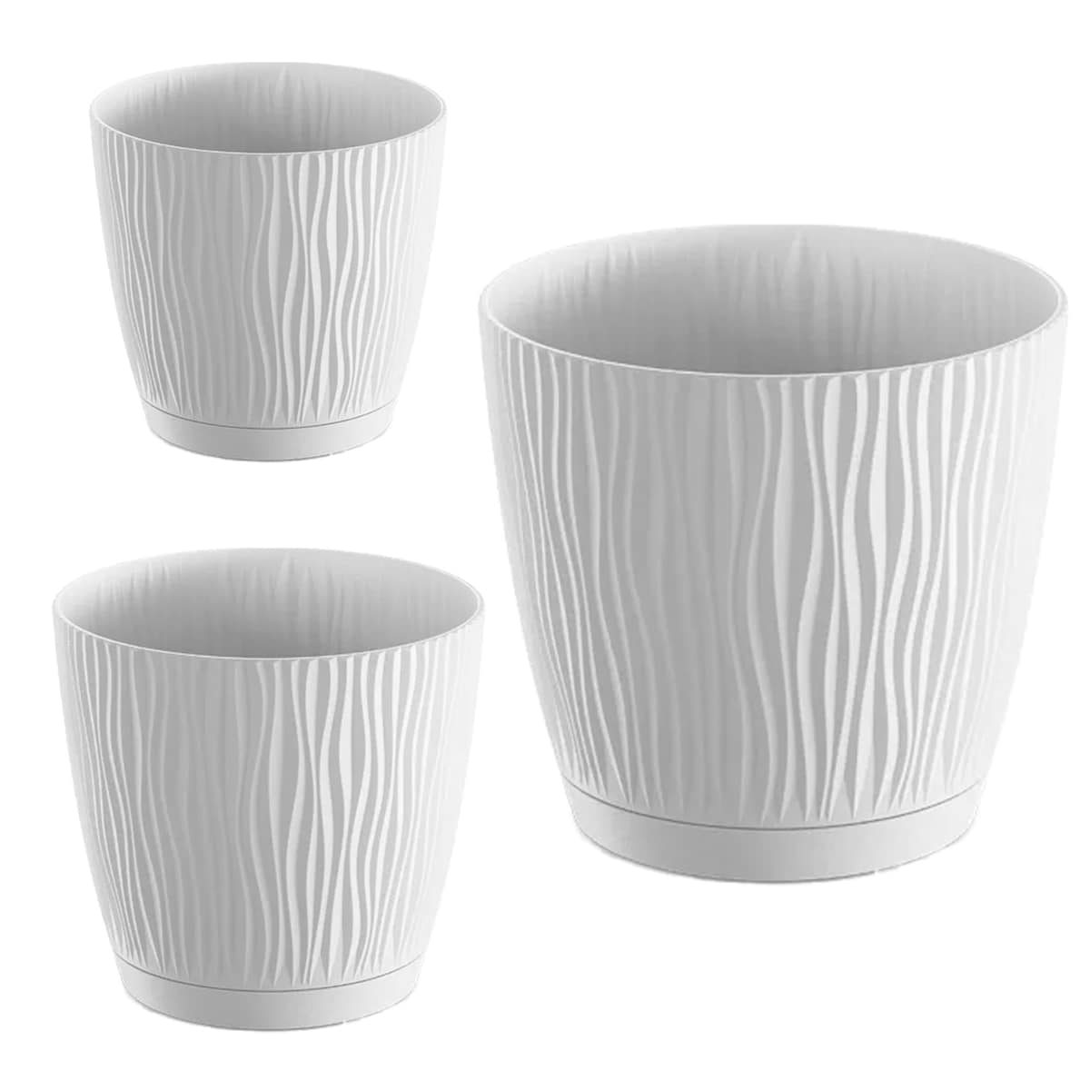 Doniczka Okrągła Z Podstawką Na Kwiaty Zestaw