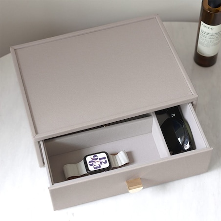 Szkatułka na biżuterię Stackers classic taupe z szufladą