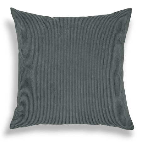 Grafitowa sztruksowa poduszka dekoracyjna 50x50 Iga - duża