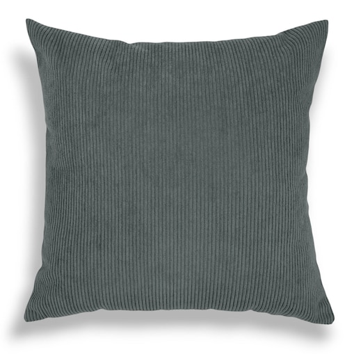 Grafitowa sztruksowa poduszka dekoracyjna 50x50 Iga - duża