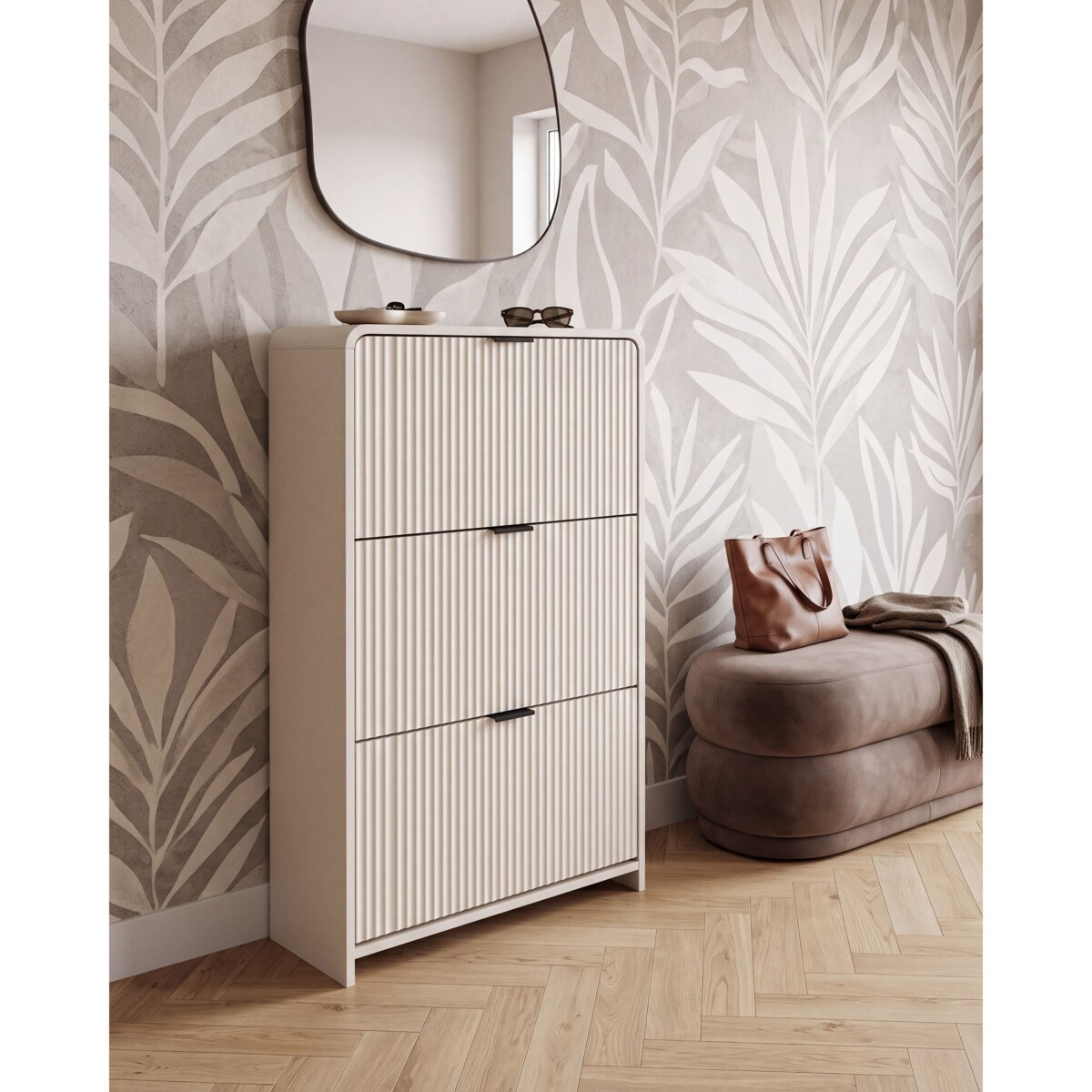 Szafka na buty BENALLA Jasnobeżowy