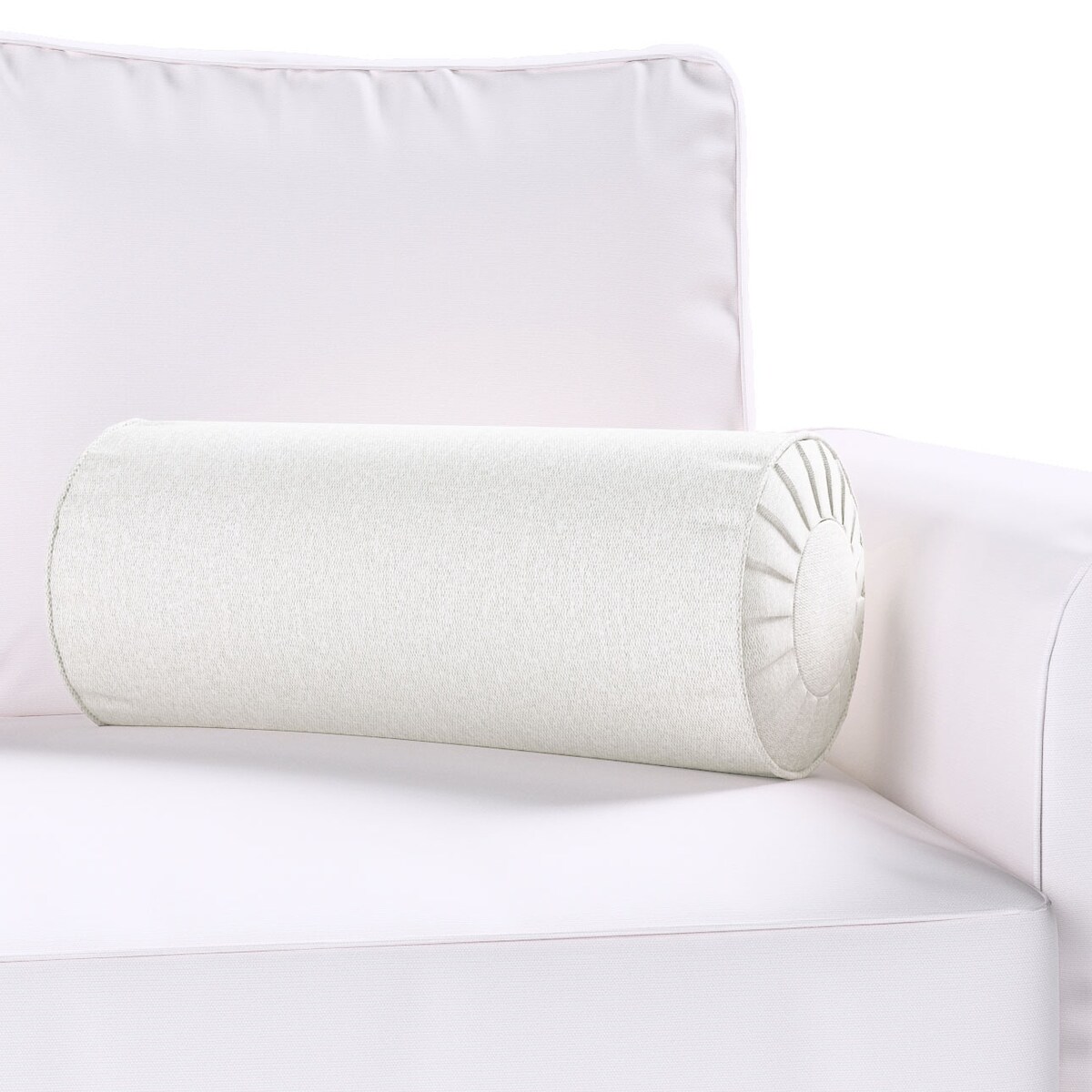 Poduszka wałek z zakładkami, kremowy, Ø20 x 50 cm, Amsterdam