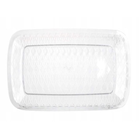 TACA PATERA bezbarwna plastik na przekąski kiełbaski ogród grill przyjęcie