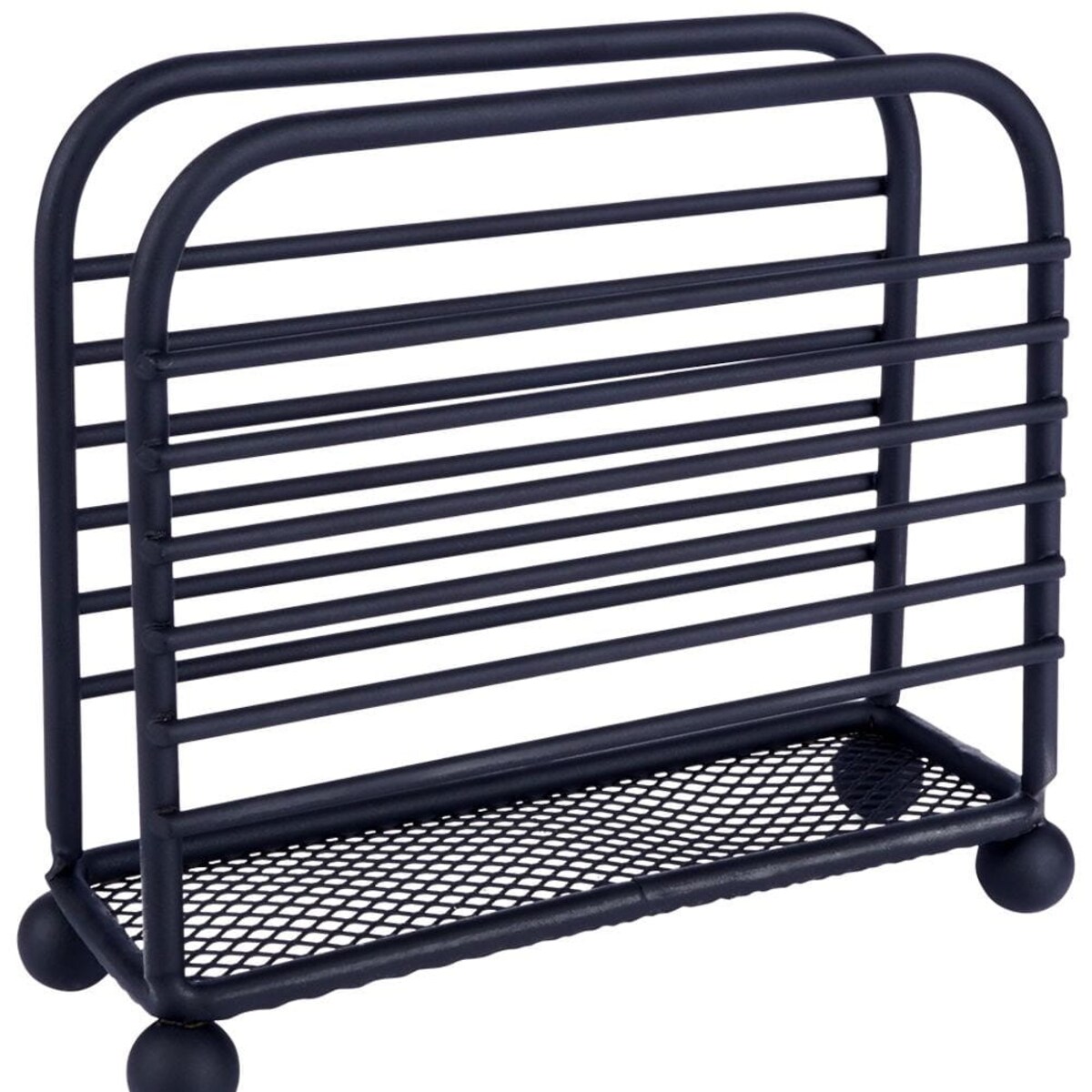 Serwetnik stojak na chusteczki serwetki metalowy czarny 11,5x10 cm loft