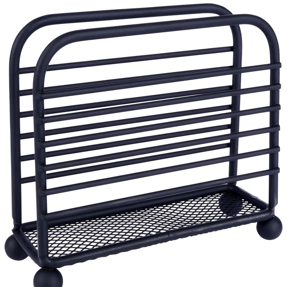 Serwetnik stojak na chusteczki serwetki metalowy czarny 11,5x10 cm loft