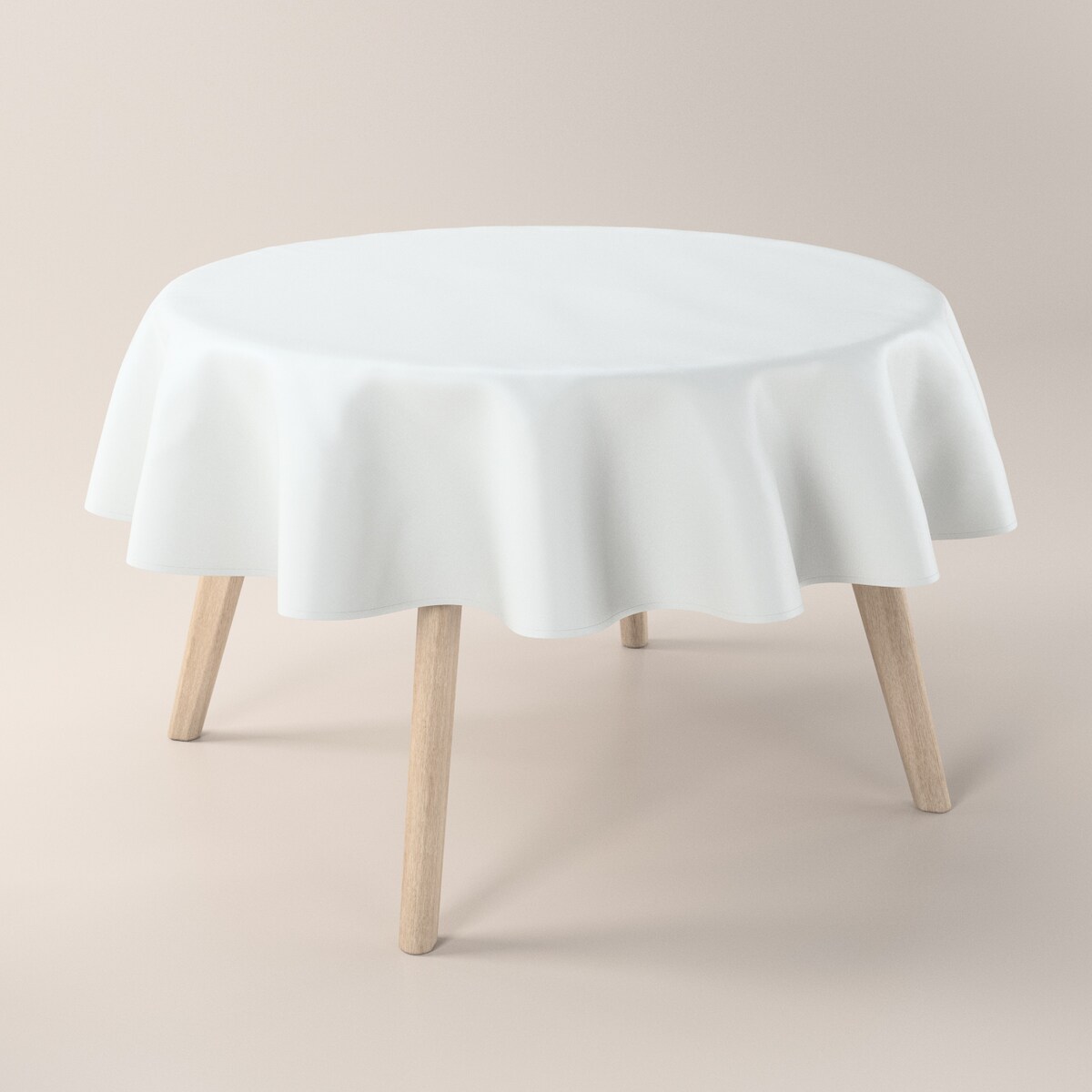 Obrus okrągły 130 x 130 cm gołębi srebrny z połyskiem