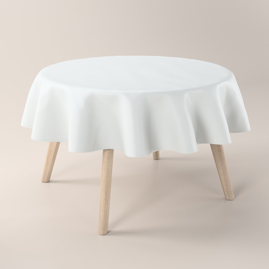 Obrus okrągły 130 x 130 cm gołębi srebrny z połyskiem