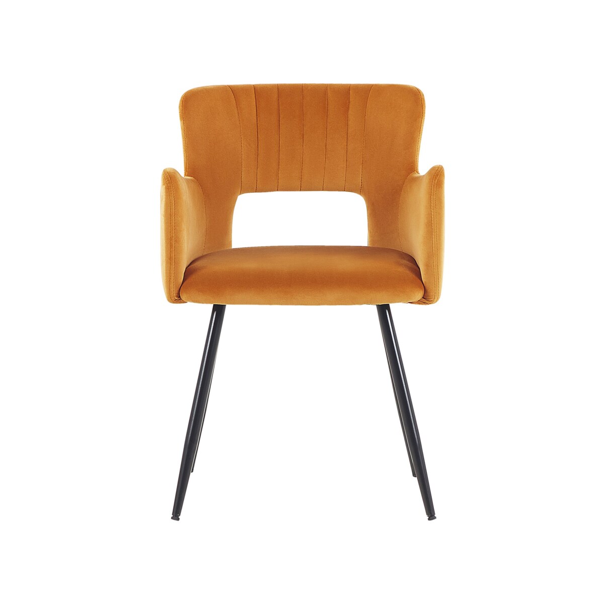 2 krzesła do jadalni welurowe pomarańczowe SANILAC