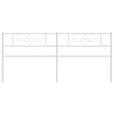 vidaXL Metalowe wezgłowie, białe, 200 cm