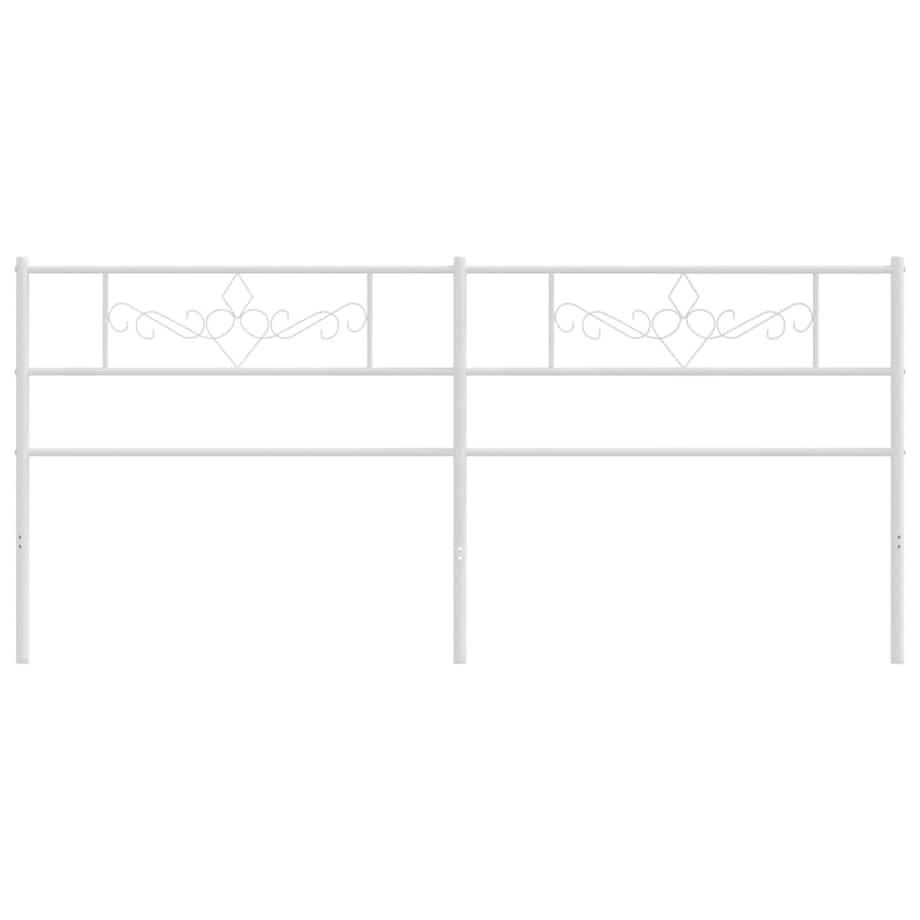 vidaXL Metalowe wezgłowie, białe, 200 cm