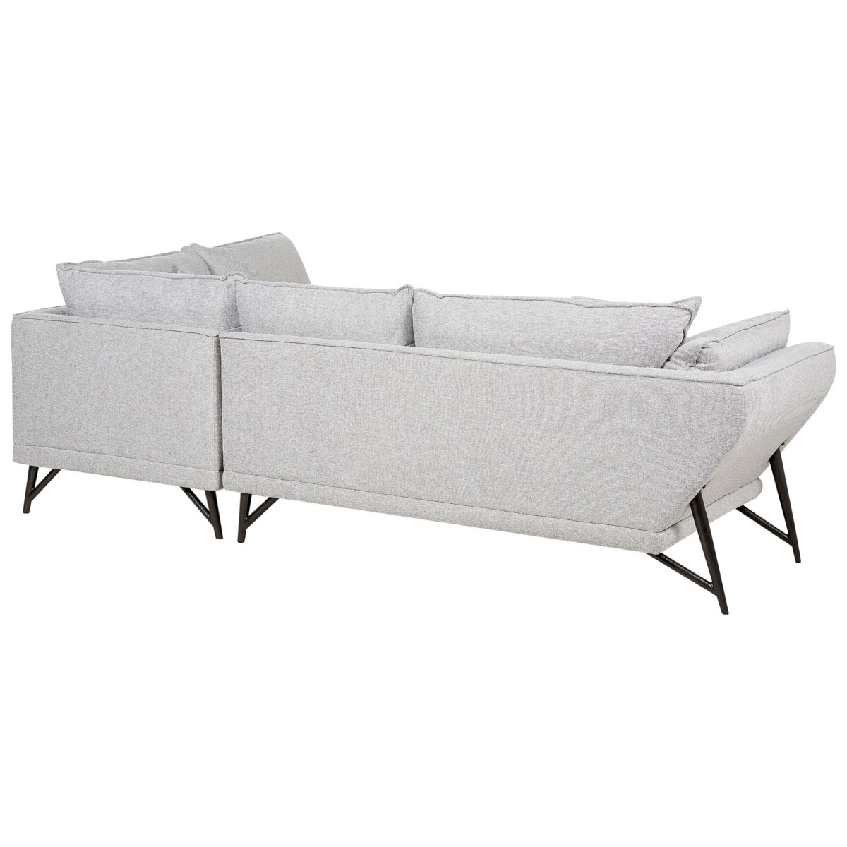 Narożnik lewostronny lniany jasnoszary ELGA