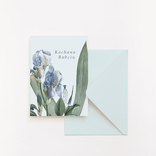 Kartka dla Babci Irysy 12x17cm