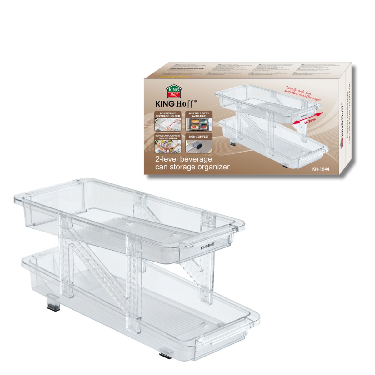 Organizer do przechowywania puszek 2-poziomowy na puszki KINGHOFF