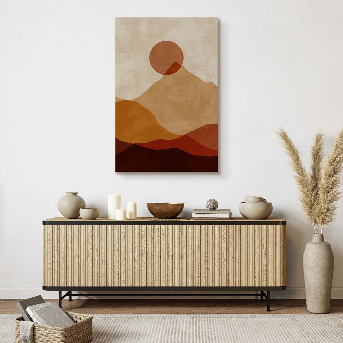 Obraz Krajobraz Górski Boho Zachód Słońca 80x120cm