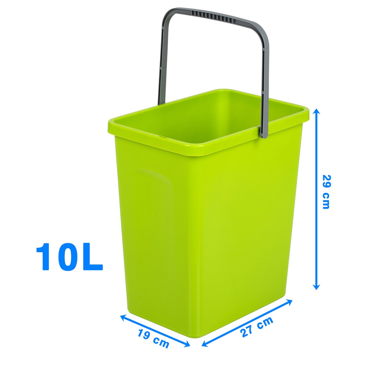 Pojemnik Plasitkowy Do Segregacji Śmieci Odpadów Kosz 10 L Zielony