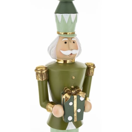 Figurka - Dziadek do orzechów 46x10 cm zielono-złoty