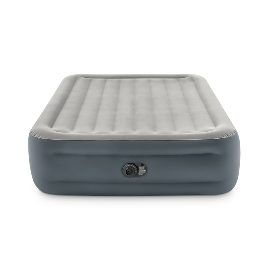 Materac dmuchany dwuosobowy welurowy z pompką Intex