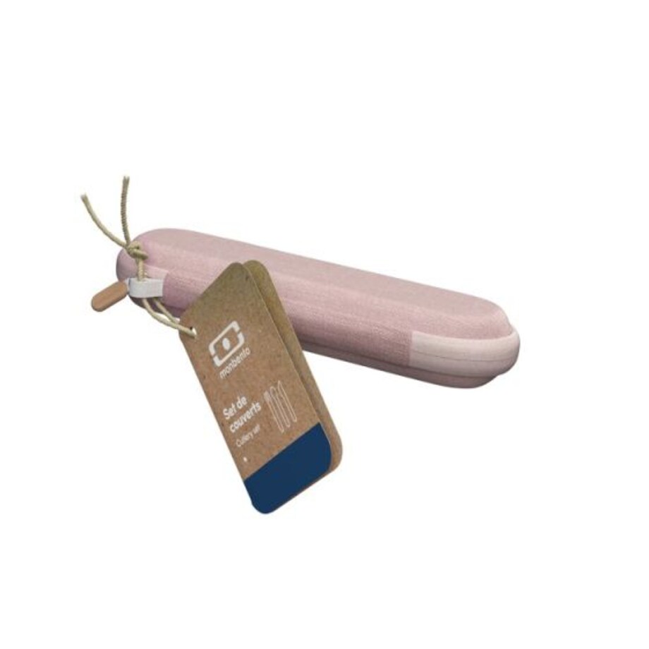 Zestaw sztućców podróżnych w etui (różowym) Slim Nest Monbento