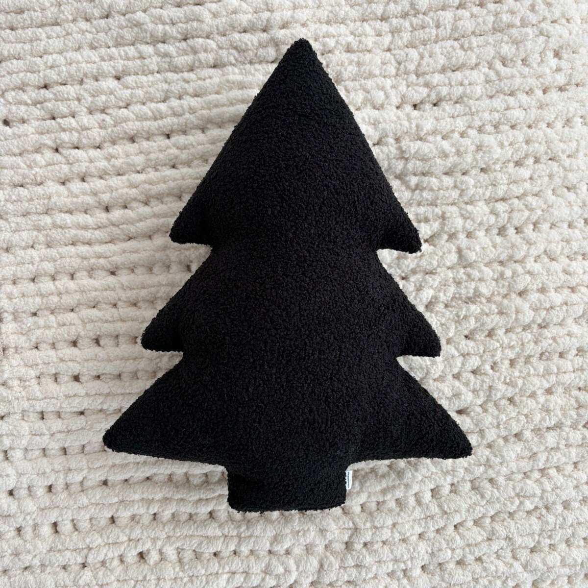 Poduszka Choinka boucle czarna