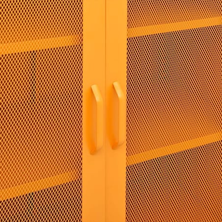 vidaXL Szafka do przechowywania Musztardowo-żółta 80x35x101,5 cm Stal
