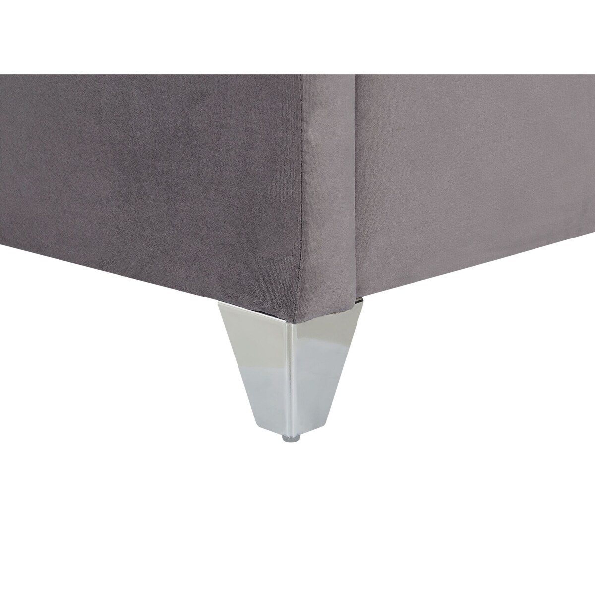 Łóżko welurowe 180 x 200 cm szare LUBBON