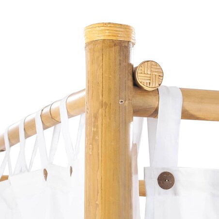 vidaXL Łóżko z baldachimem, 200x200 cm, bambusowe