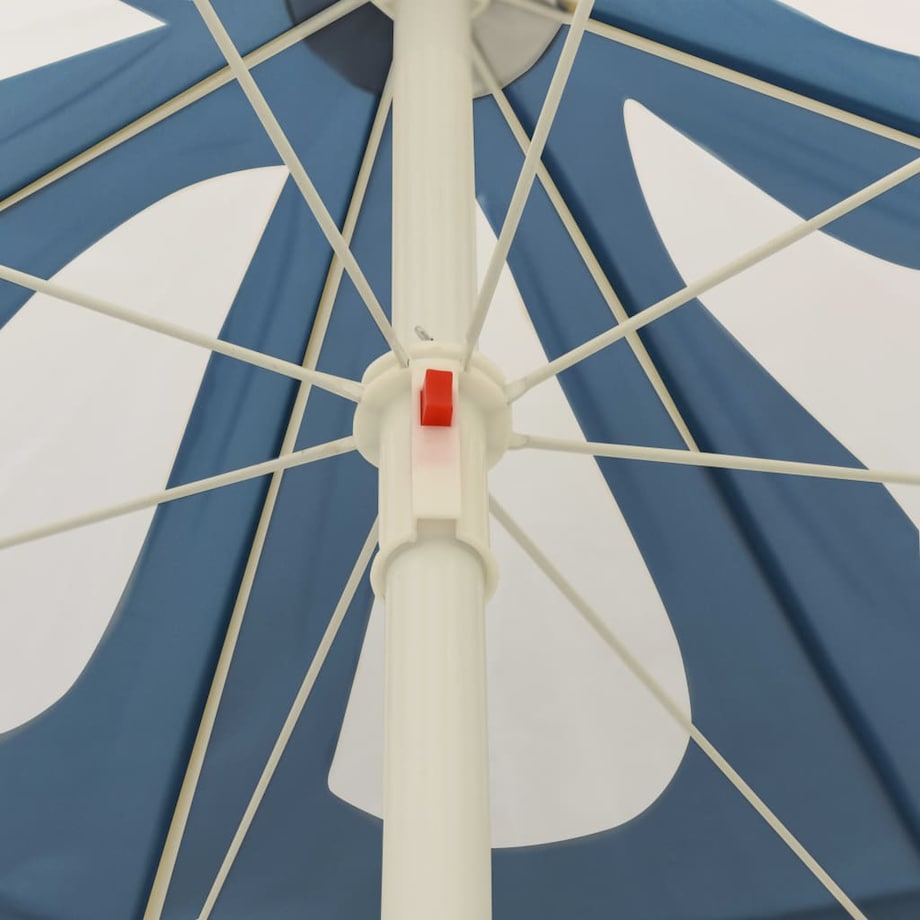 vidaXL Parasol plażowy, niebieski, 240 cm