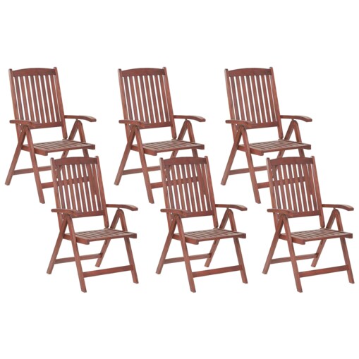 Zestaw 6 krzeseł ogrodowych drewno akacjowe TOSCANA