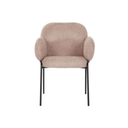 Krzesło tapicerowane FELIX różowe 88x66 cm