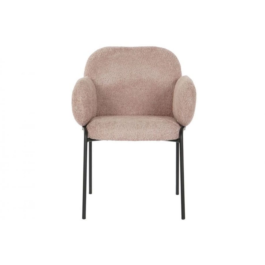 Krzesło tapicerowane FELIX różowe 88x66 cm