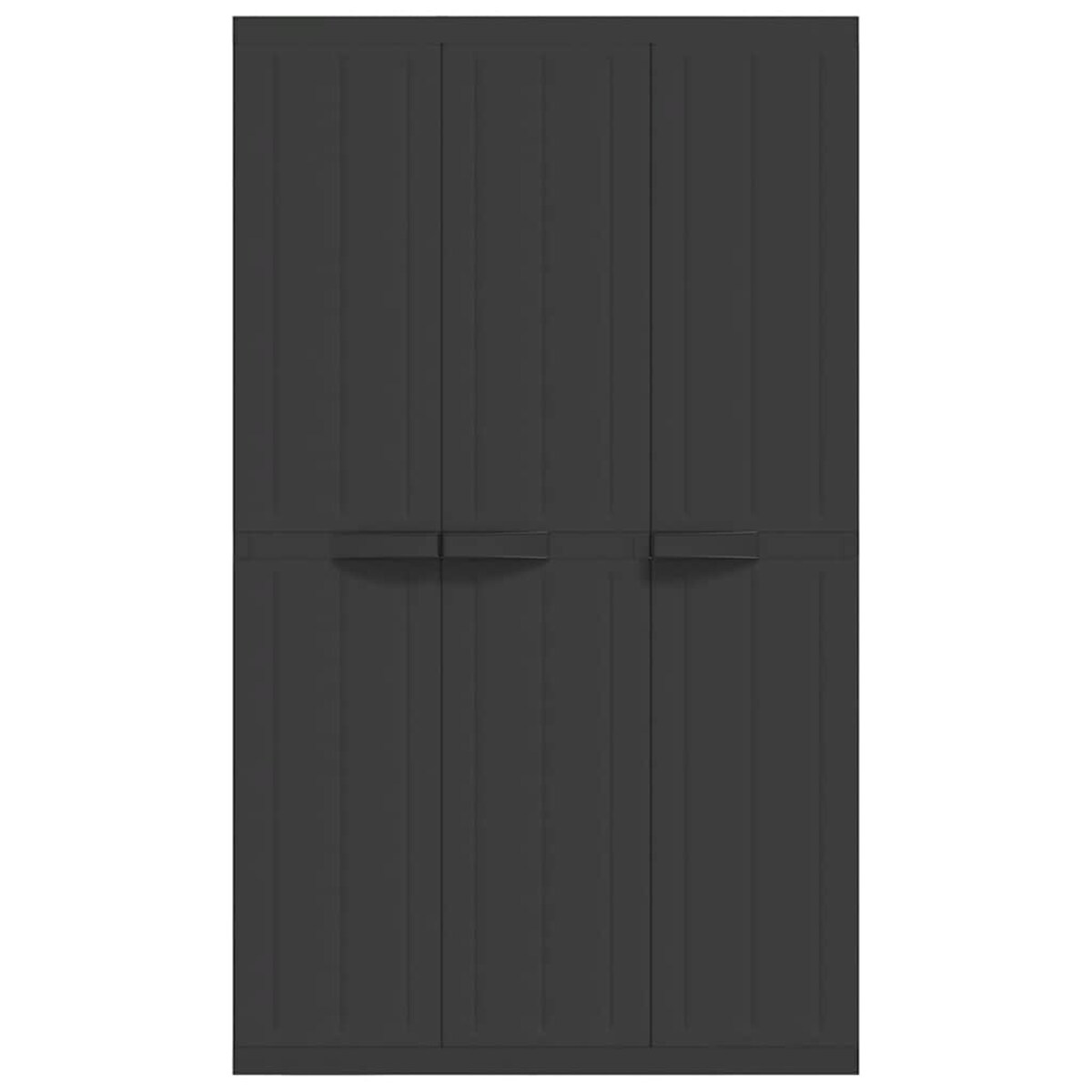 vidaXL Szafka ogrodowa, czarna, 97x37x165 cm, PP