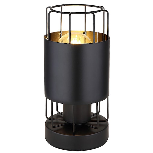 Stojąca lampa stołowa Dimitri 3124 czarny druciak okrągły do gabinetu