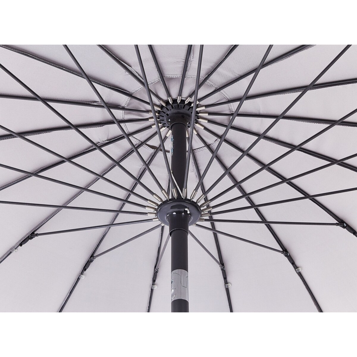 Parasol ogrodowy ⌀ 255 cm szary BAIA