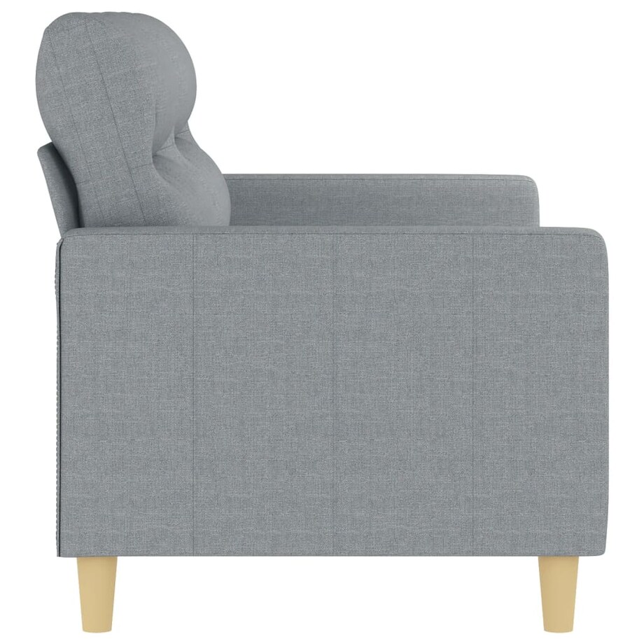 vidaXL Sofa 2-osobowa, jasnoszara, 140 cm, tapicerowana tkaniną