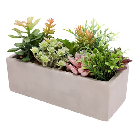 Sukulenty SZTUCZNE kwiaty w doniczce JAK ŻYWE dekoracyjne ROŚLINY 17 cm