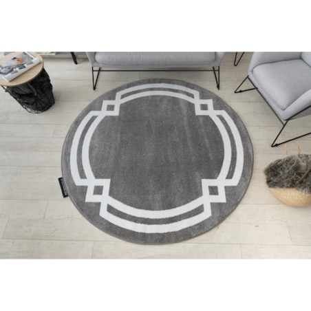 Dywan HAMPTON Lux koło szary koło 160 cm