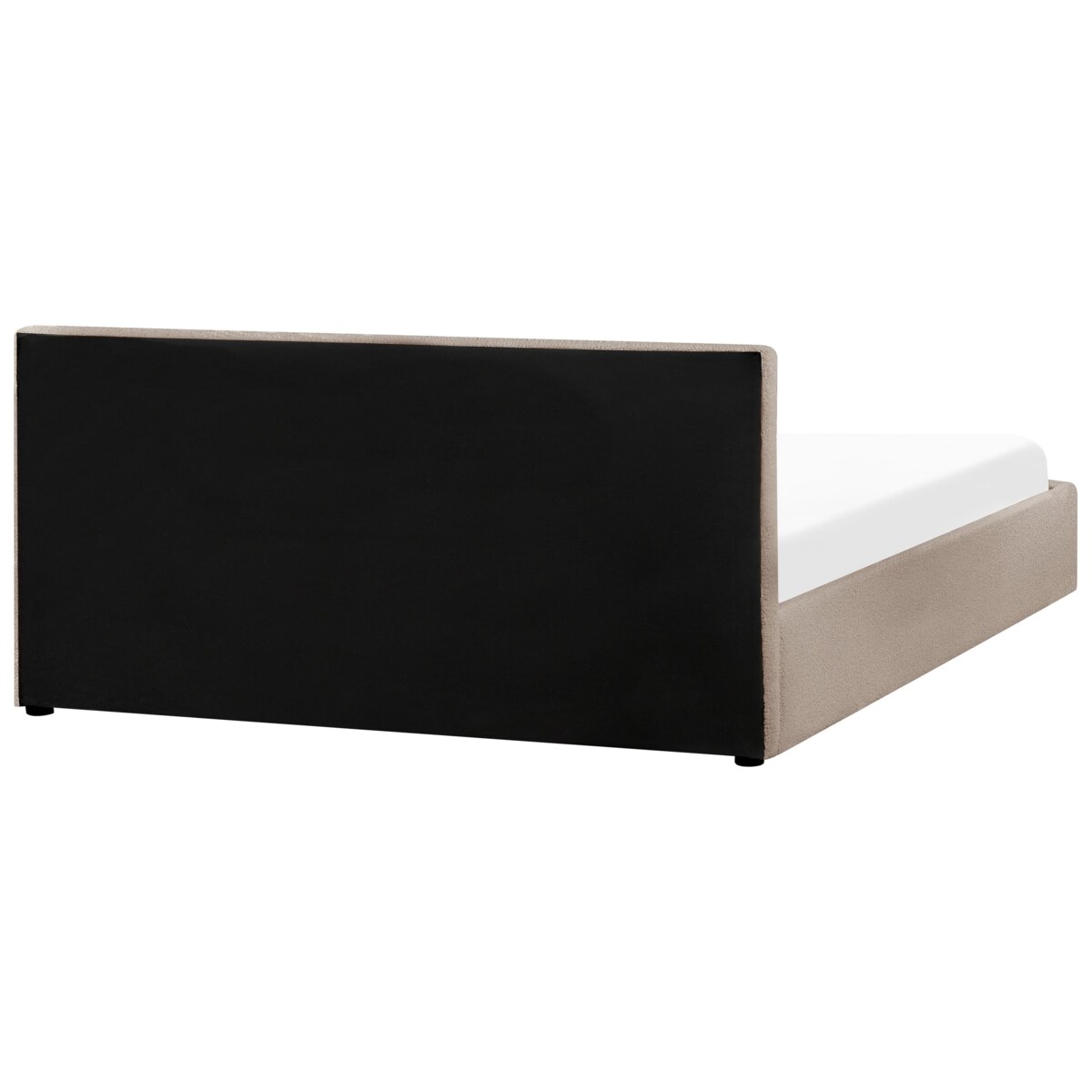 Łóżko z pojemnikiem MONTLAUR 180 x 200 cm Boucle Beżowoszary