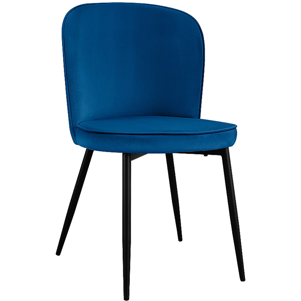 Krzesło tapicerowane do salonu jadalni welurowe wygodne velvet granatowe