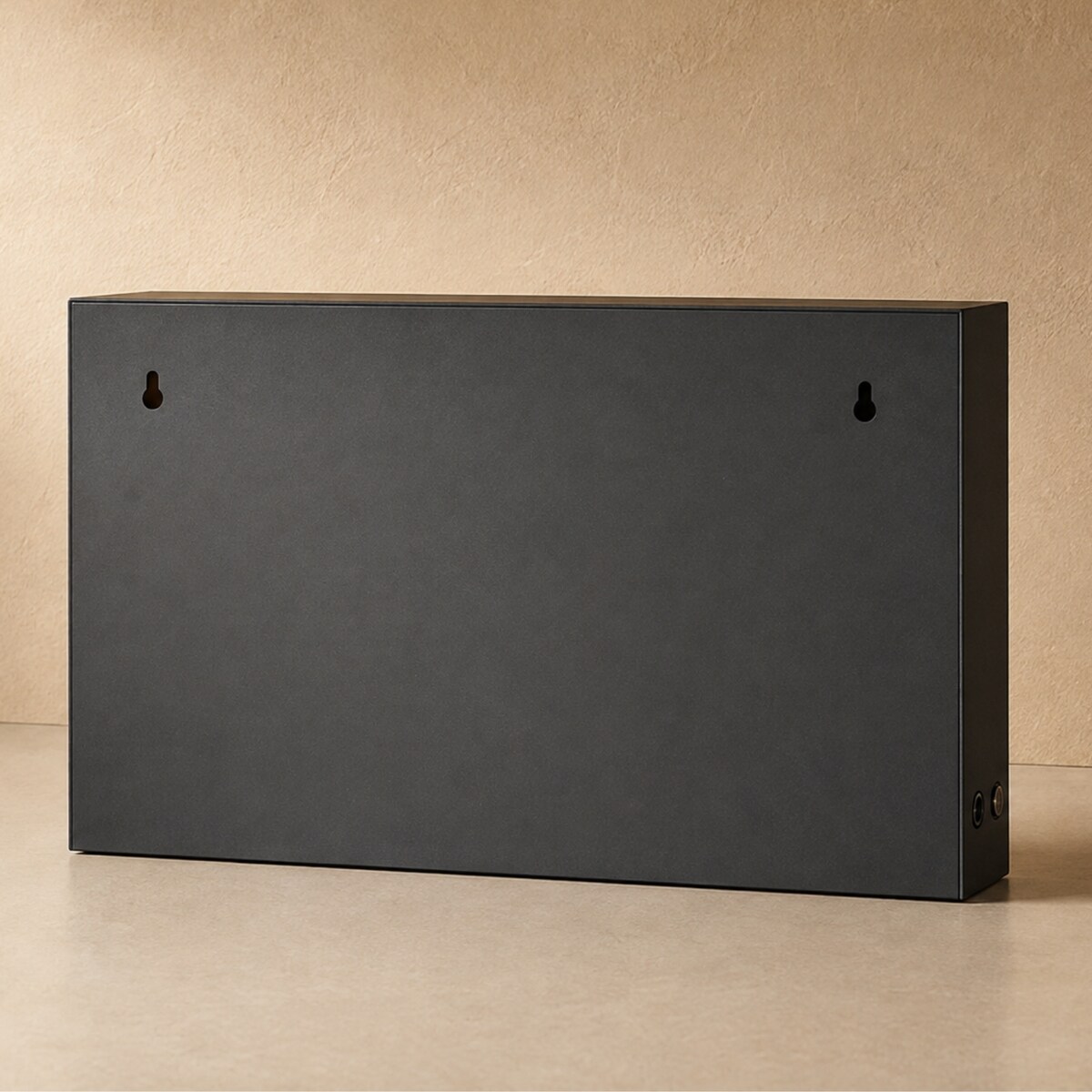 Kominek dekoracyjny LED, metalowy, 10 x 41 x 25 cm, kolor czarny