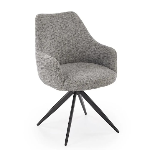 Krzesło tapicerowane K564 szare obracane