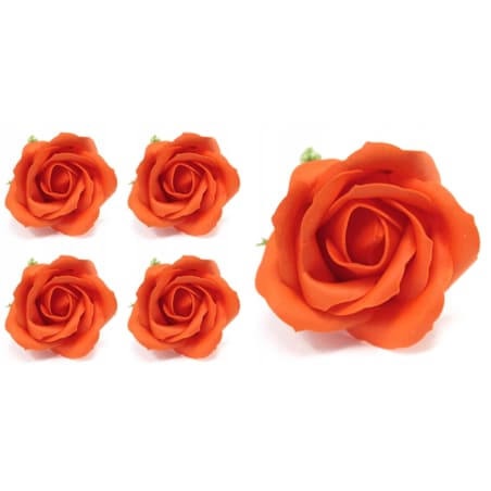 MYDLANA RÓŻA pomarańczowa 5szt DECOR na upominek