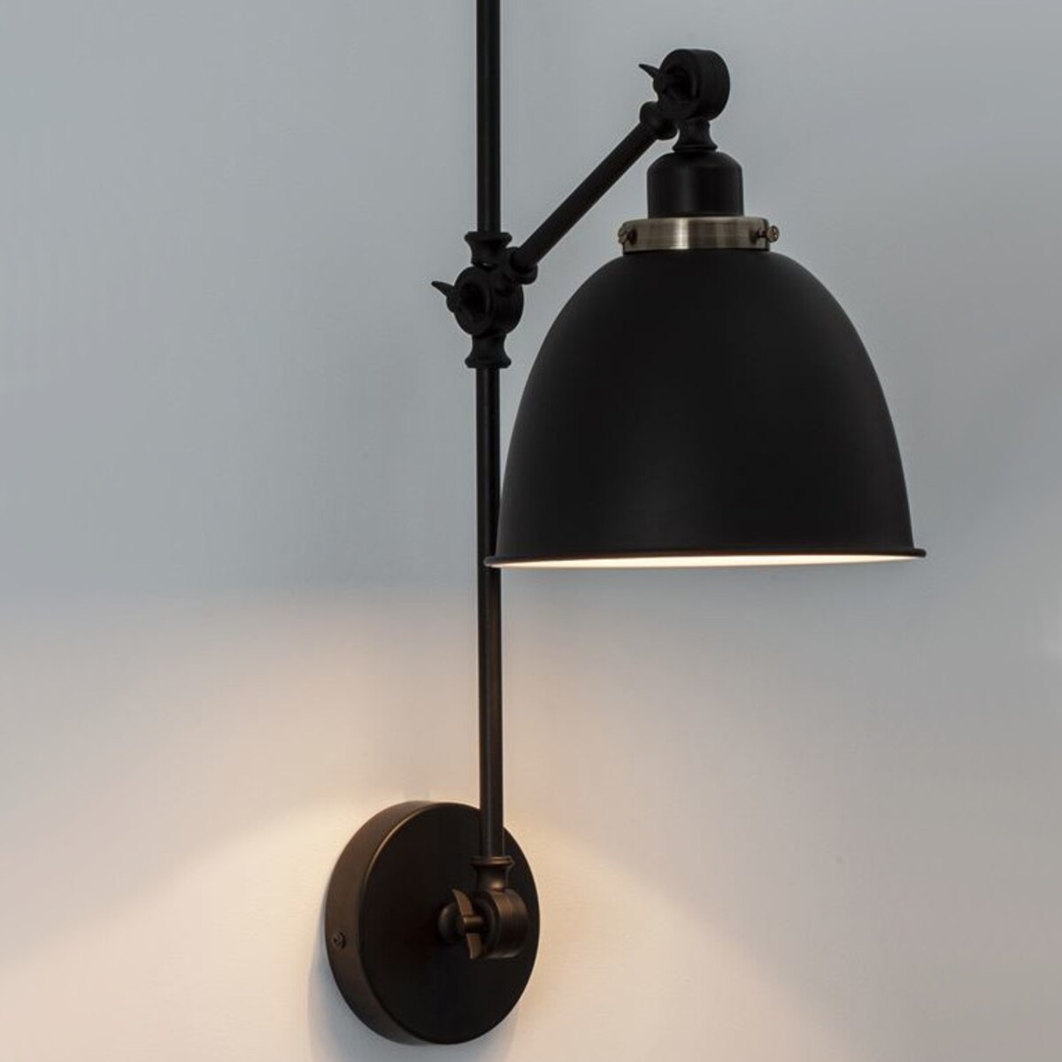 Ścienna LAMPA industrialna CURICO LE41988 Luces Exclusivas metalowa OPRAWA kinkiet regulowany czarny