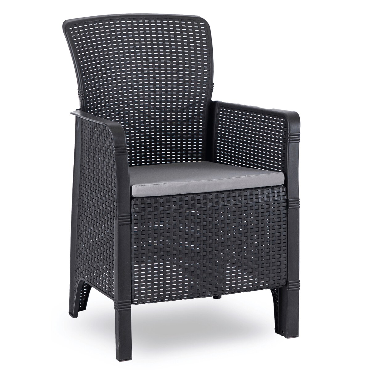 Zestaw Mebli Ogrodowych Na Taras Ogród Technorattan Czarny Dąb