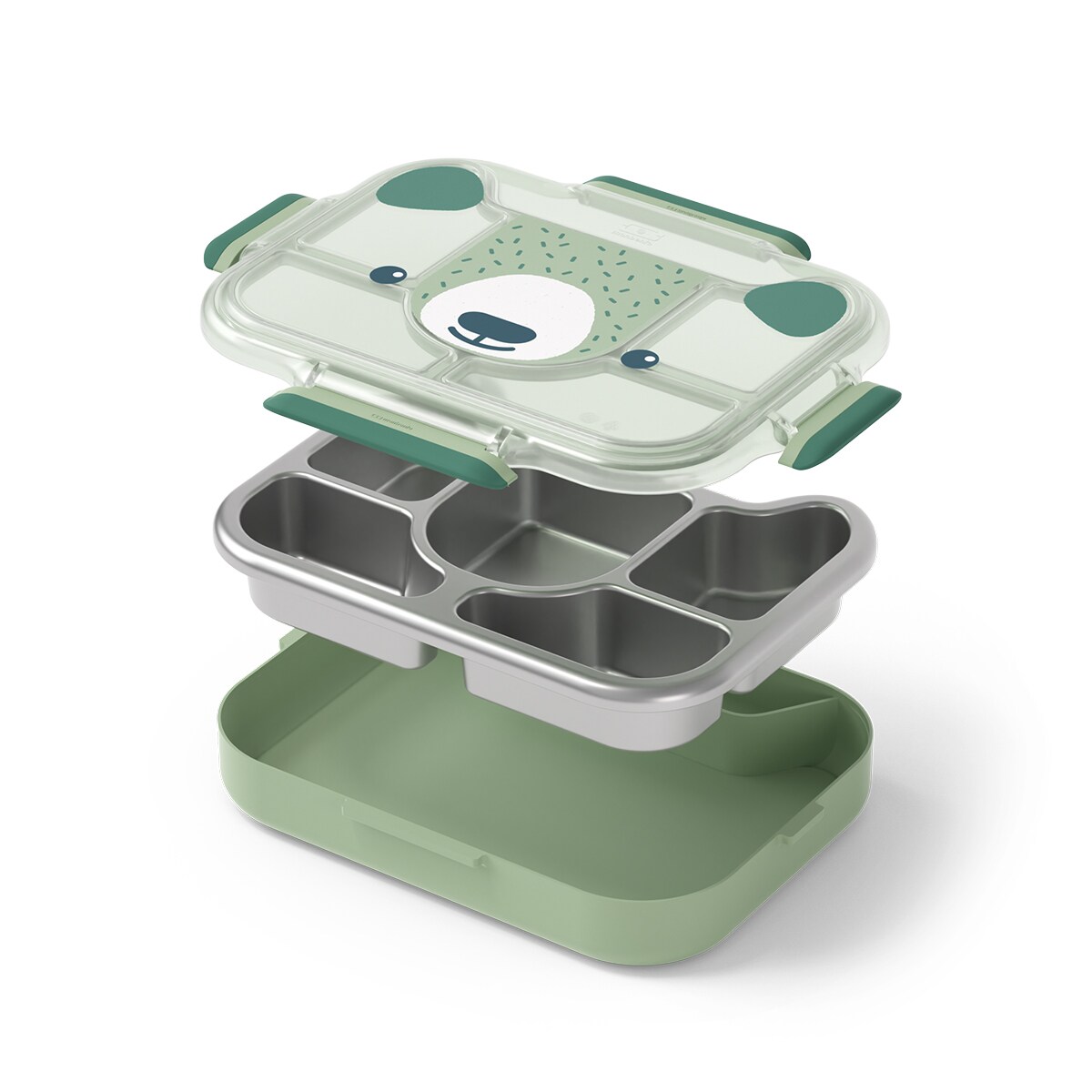 Monbento Wonder lunchbox dla dzieci 0,95 l Green Bear