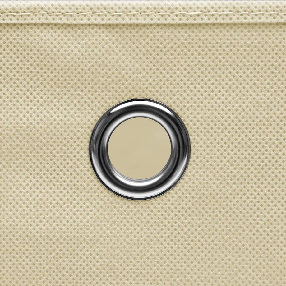 vidaXL Pudełka, 4 szt., kremowe, 32x32x32 cm, tkanina