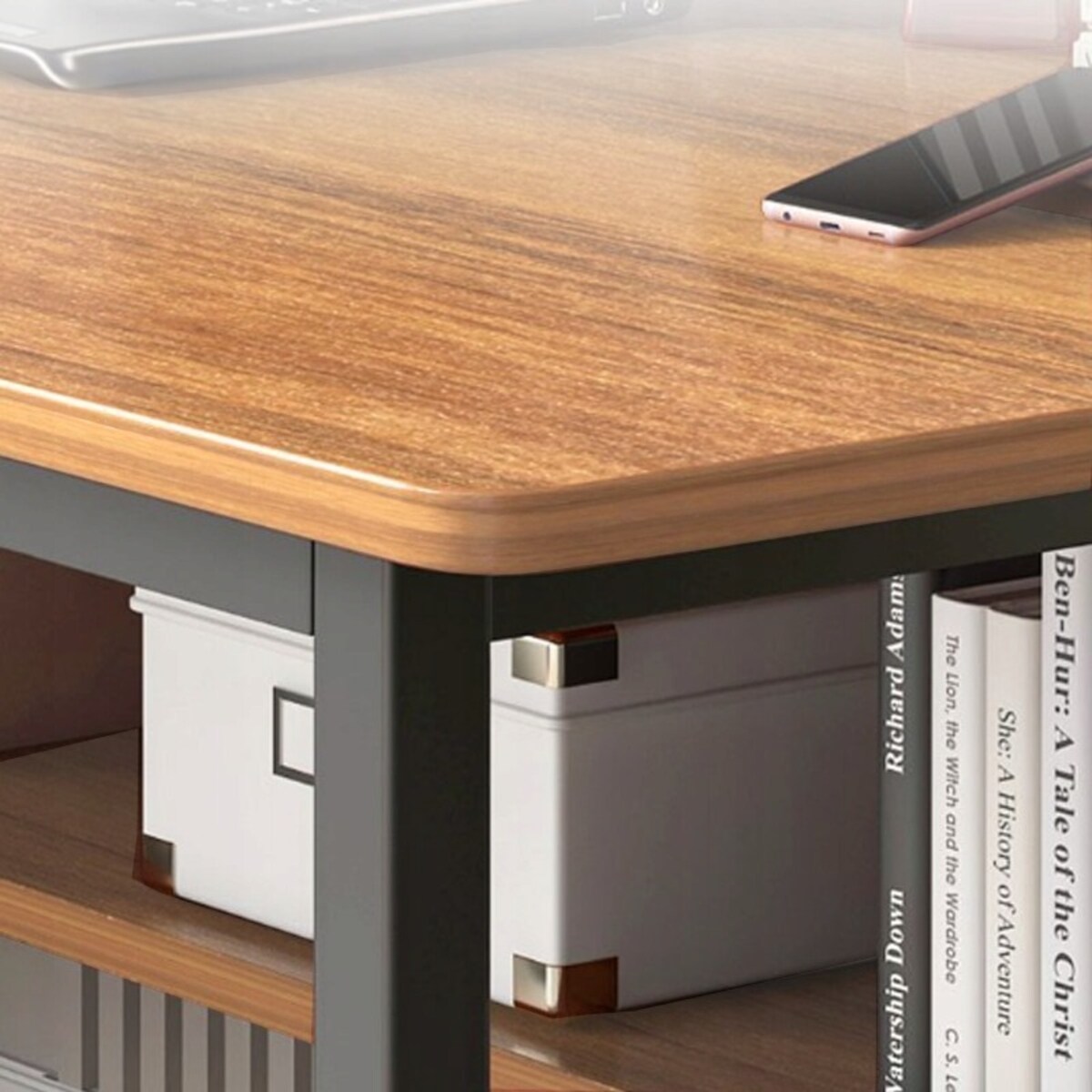 Biurko komputerowe ciemny buk pod laptop loft gamingowe nowoczesne 120 cm